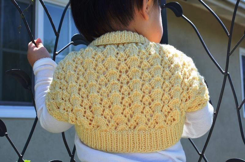 Easy and Lacy Baby Bolero FREE Knitting Pattern