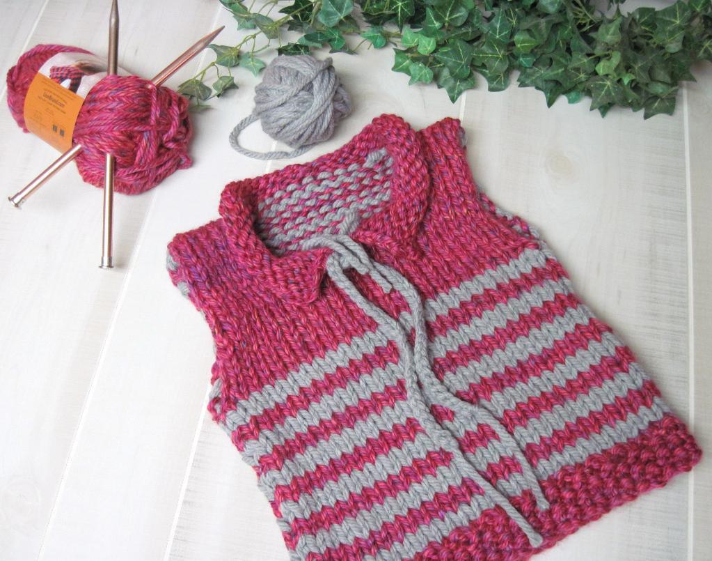 Free Toddler Striped Vest Knitting Pattern