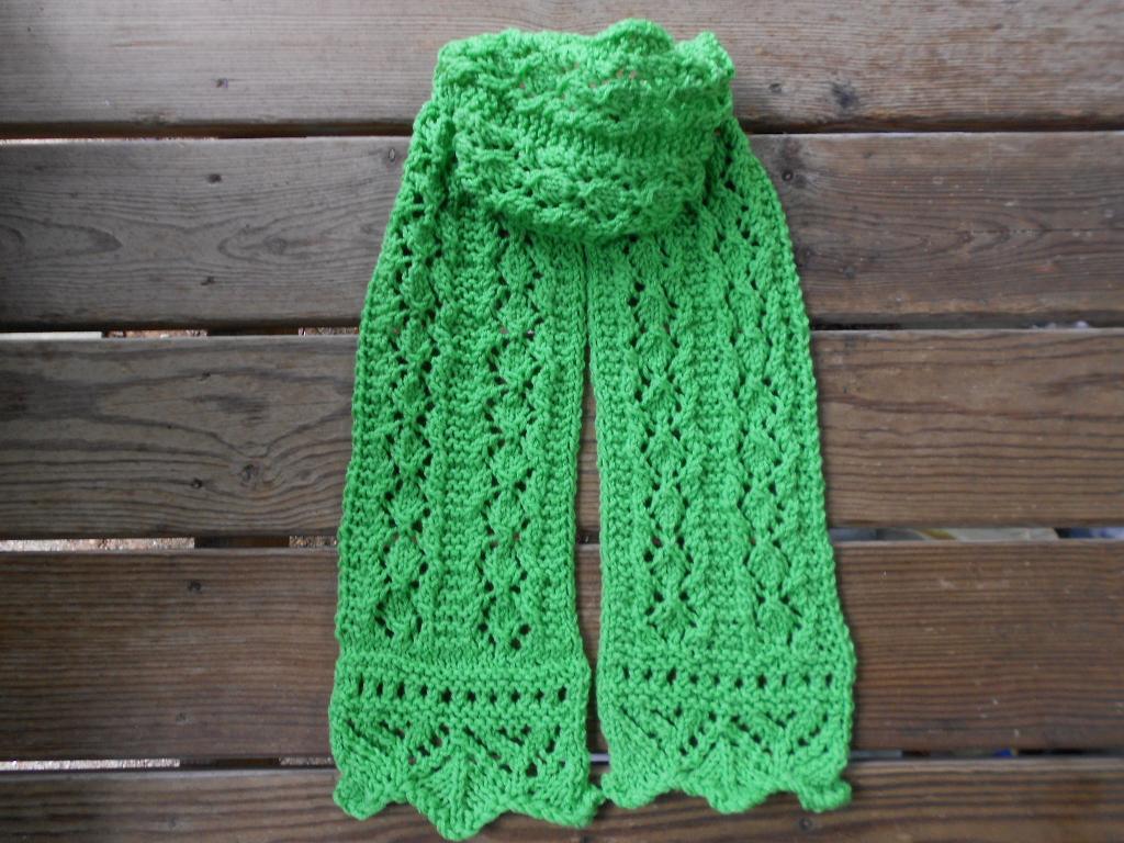 Spring Moss Lace Scarf FREE Knitting Pattern