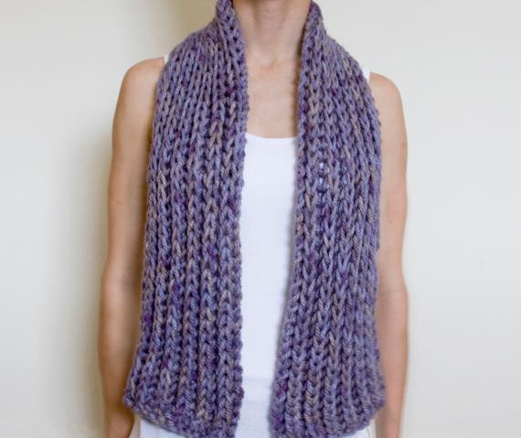 Simple Super Chunky Scarf Knitting Pattern