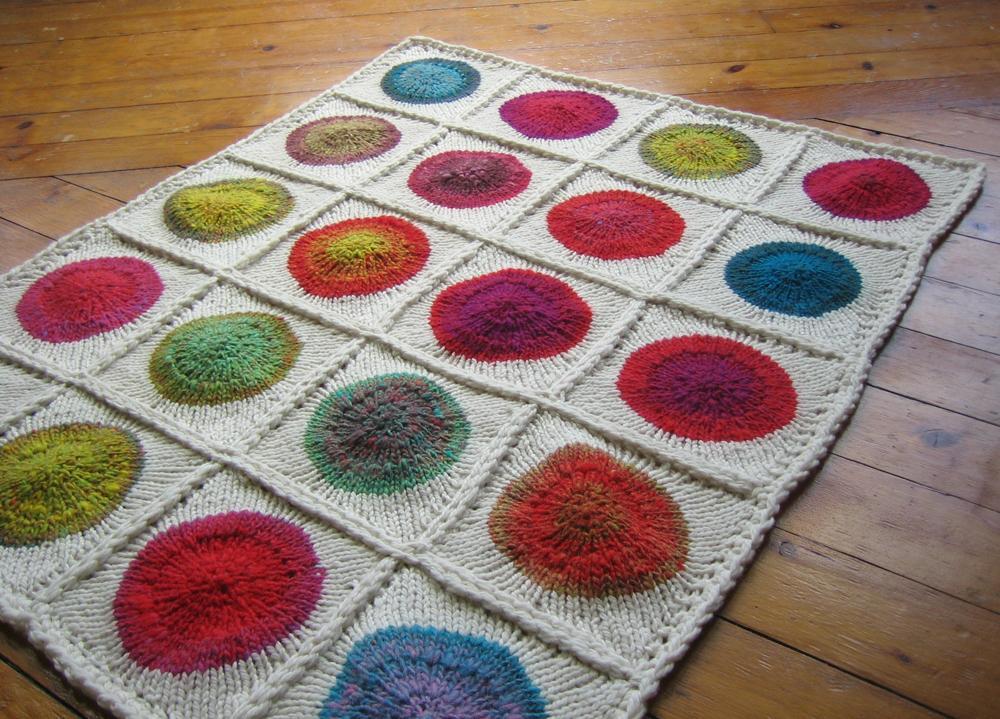 Colorful Polka Dot Short Row Blanket