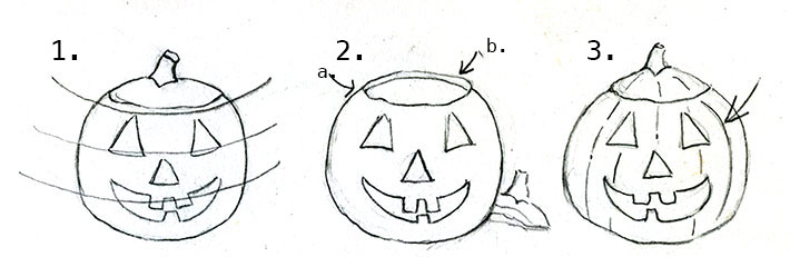 draw a jack o'lantern shape