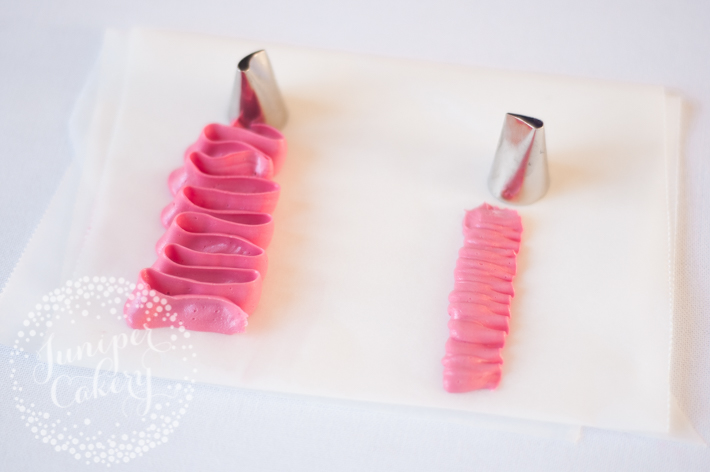 Create pretty ruffles with petal piping tips