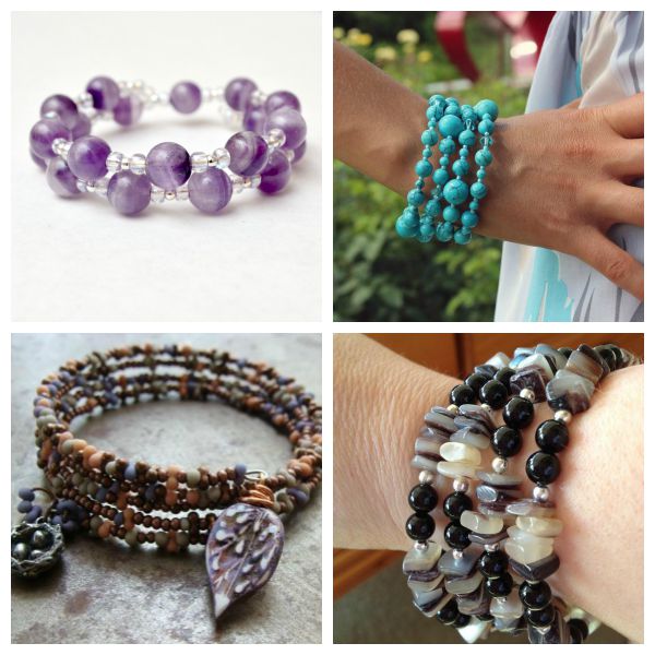 Memory Wire Bracelet Collage