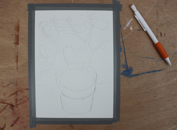 contour line drawing for painting