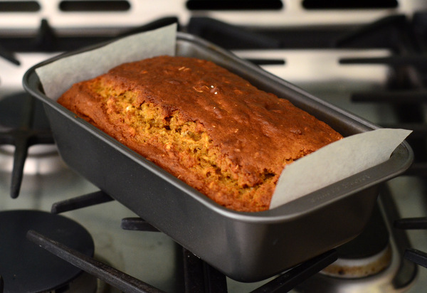 Reduced Guilt Pumpkin Bread Loaf