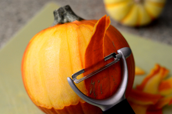 Peeling a Pie Pumpkin