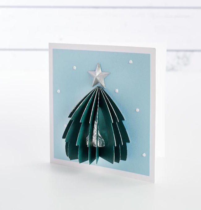 Christmas Tree Card from Quilled and Sculpted Cards class