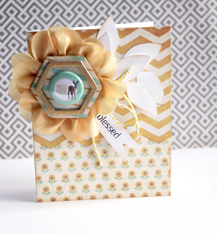 Ribbon Flower Embellishment Card