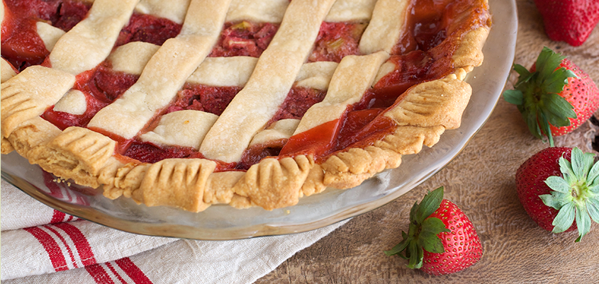 Baked Strawberry Pie with Lattice Crust