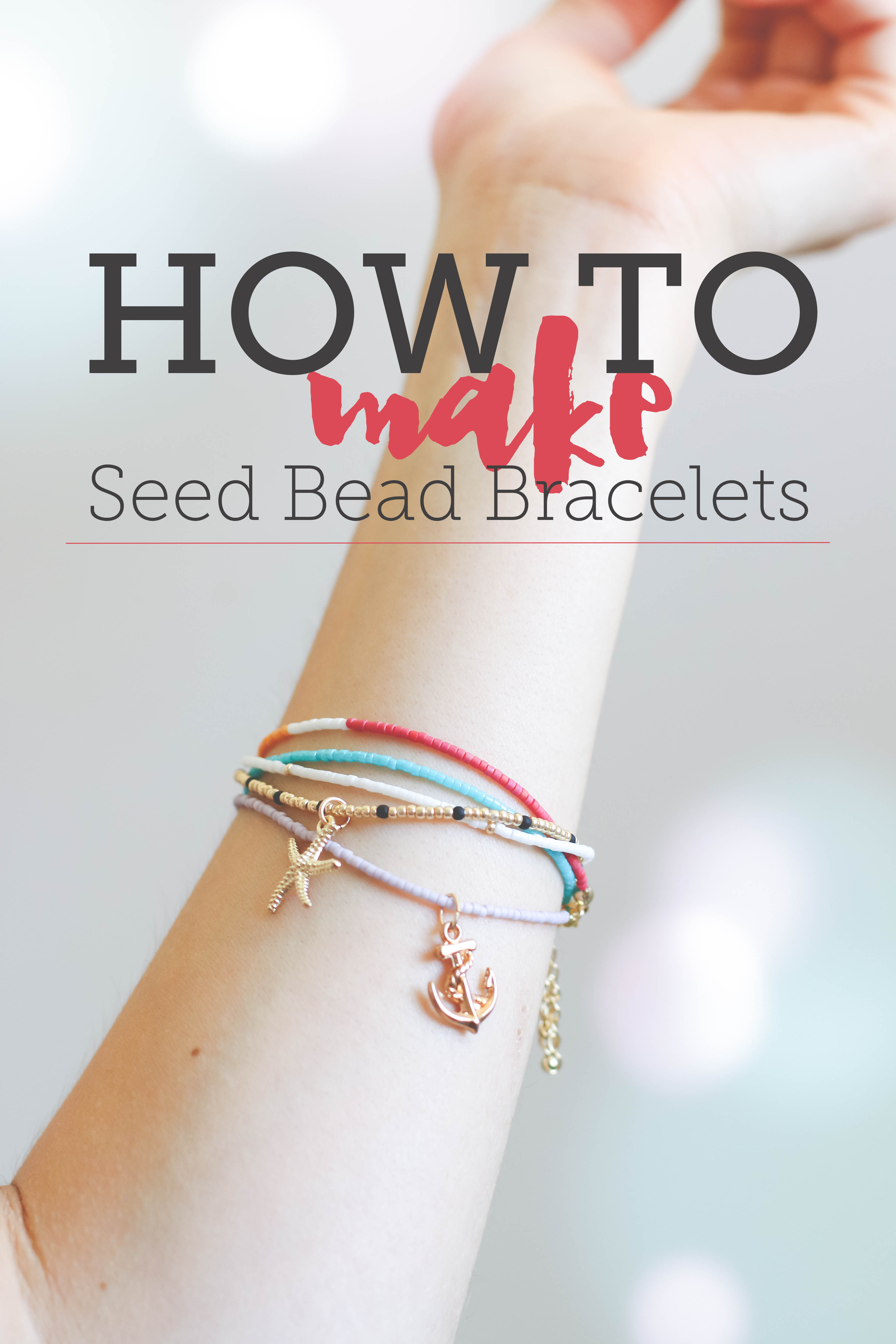 Seed Bead Initial Bracelet