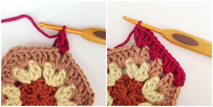 Crochet join as you go Step One