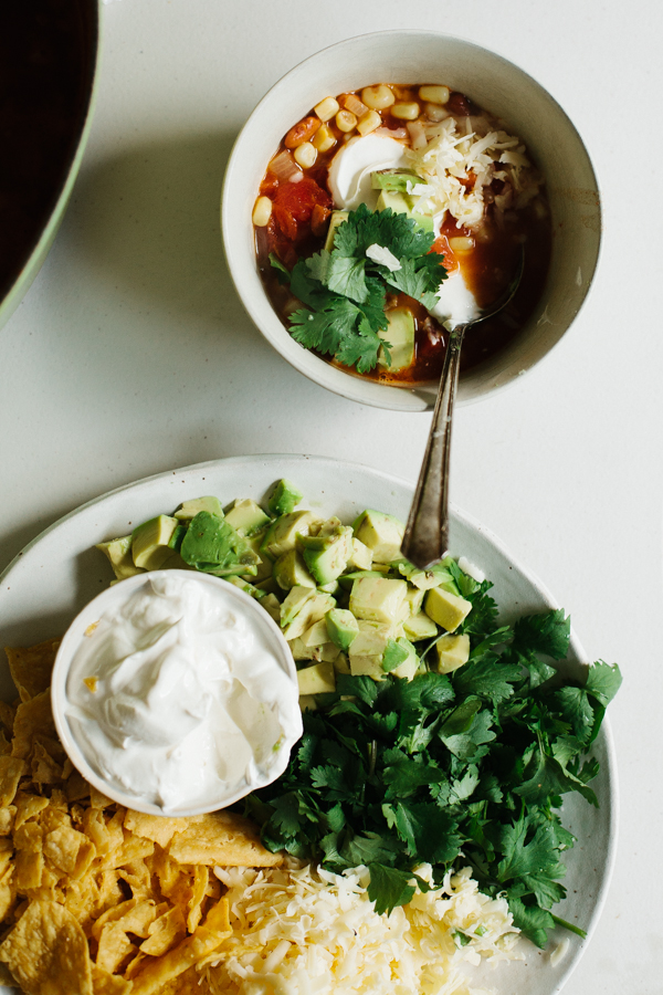 Simple and healthy tortilla soup