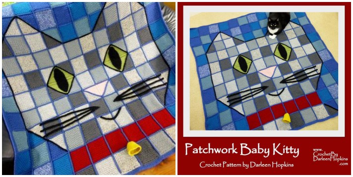 Patchwork crochet Patchwork baby kitty