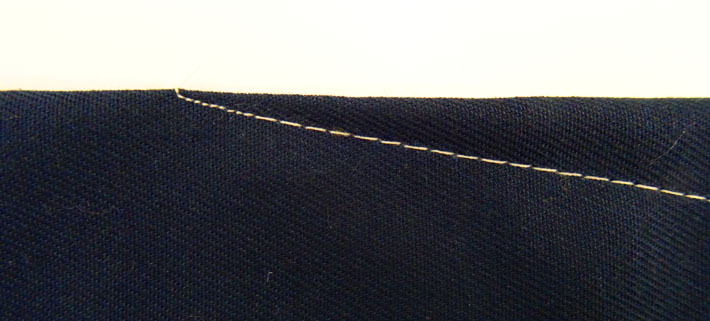 Single Point Dart Stitching Close Up