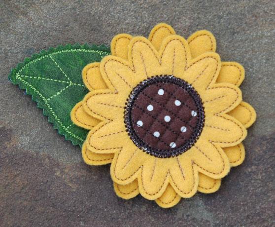 Sunflower Pin or Magnet