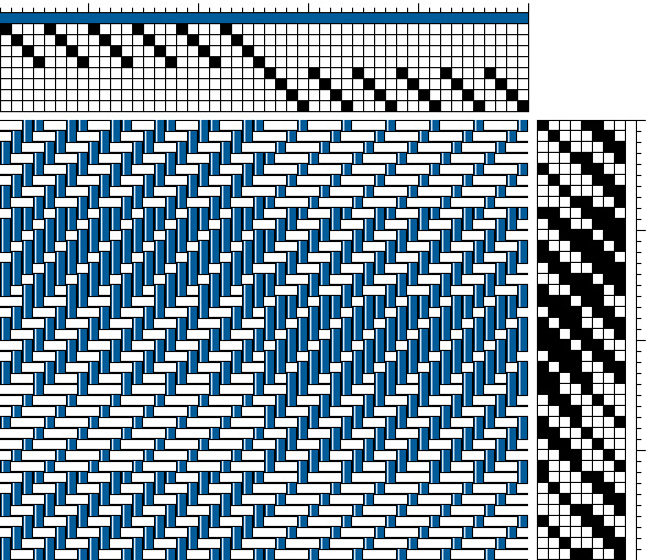 shaded twill blocks on 8 shafts