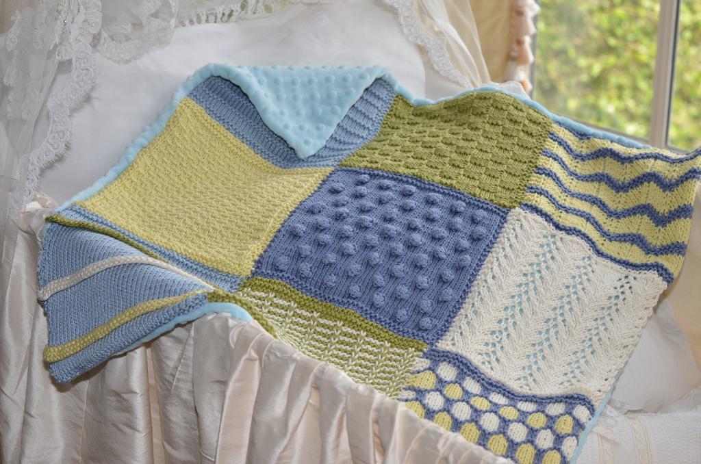 3 Squared Blanket Knitting Pattern