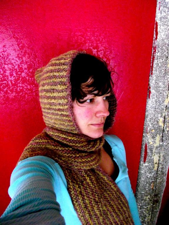 Hooded Scarf Knitting Pattern