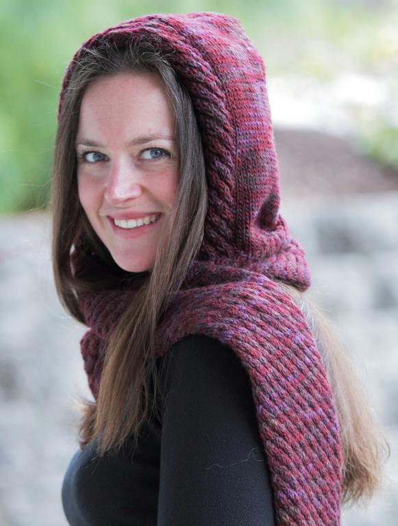 Hooded Scarves and Cowls Knitting Patterns