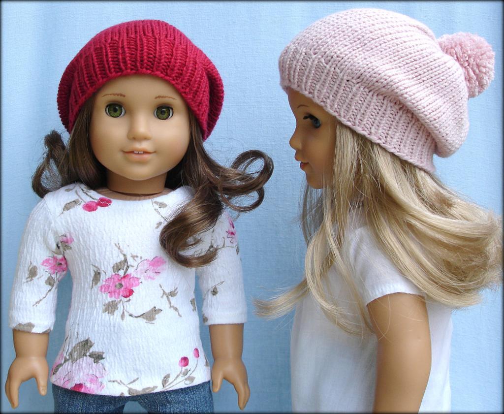 Lucy Hat for 18-Inch American Girl Dolls FREE Knitting Pattern