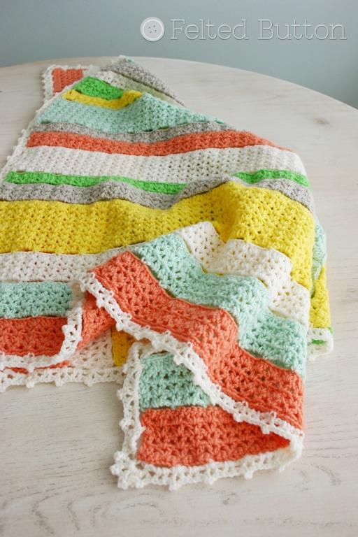 Citrus Stripe Blanket FREE Crochet Pattern