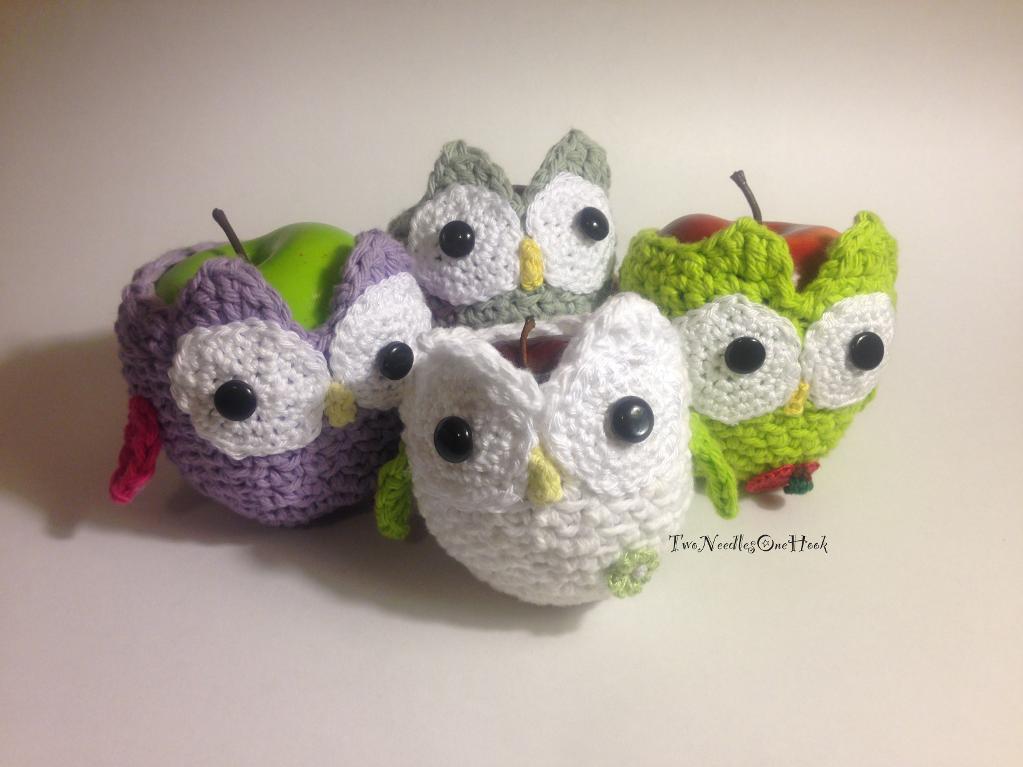 Crochet Owl Apple Cozy