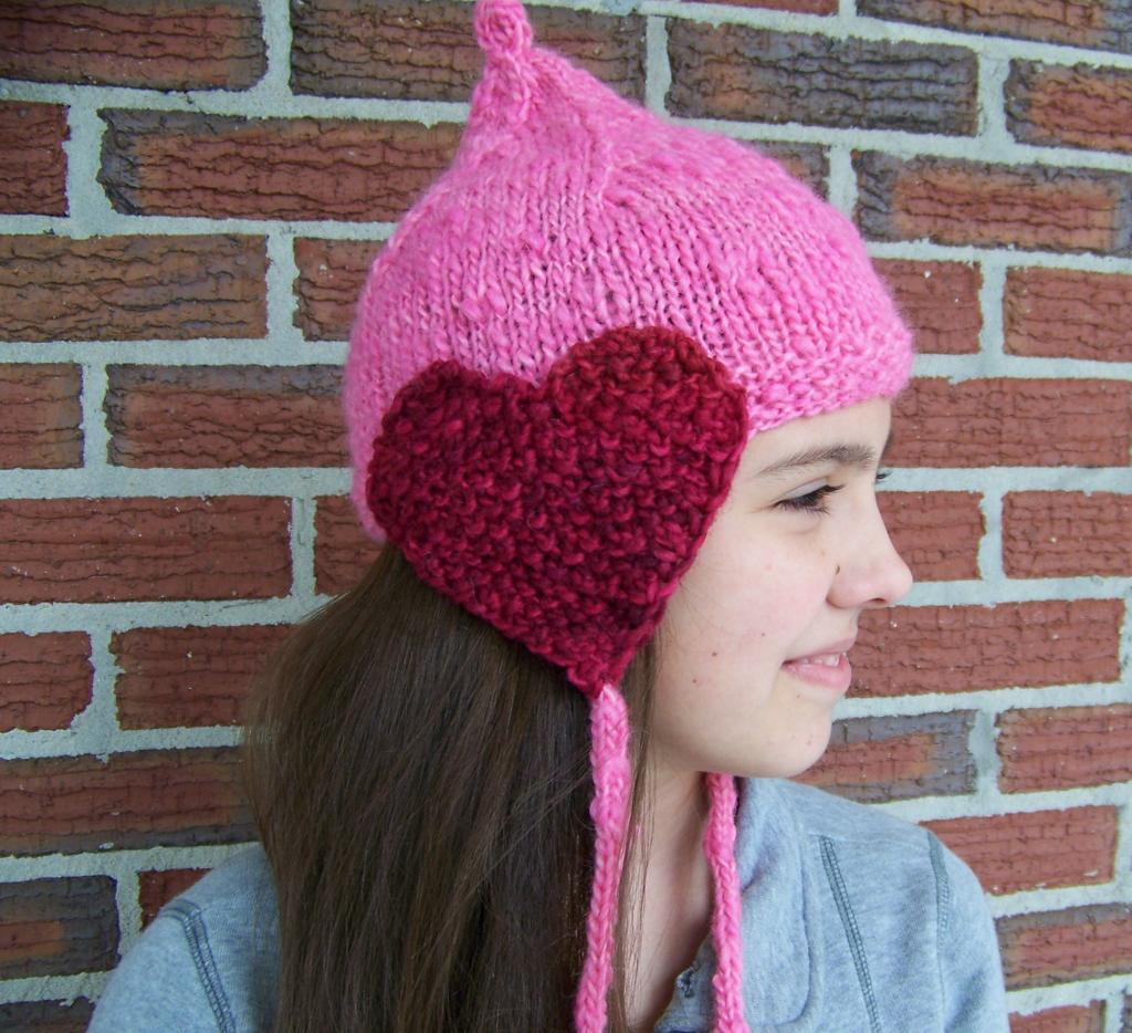 Matching Hearts Hat FREE Knitting Pattern