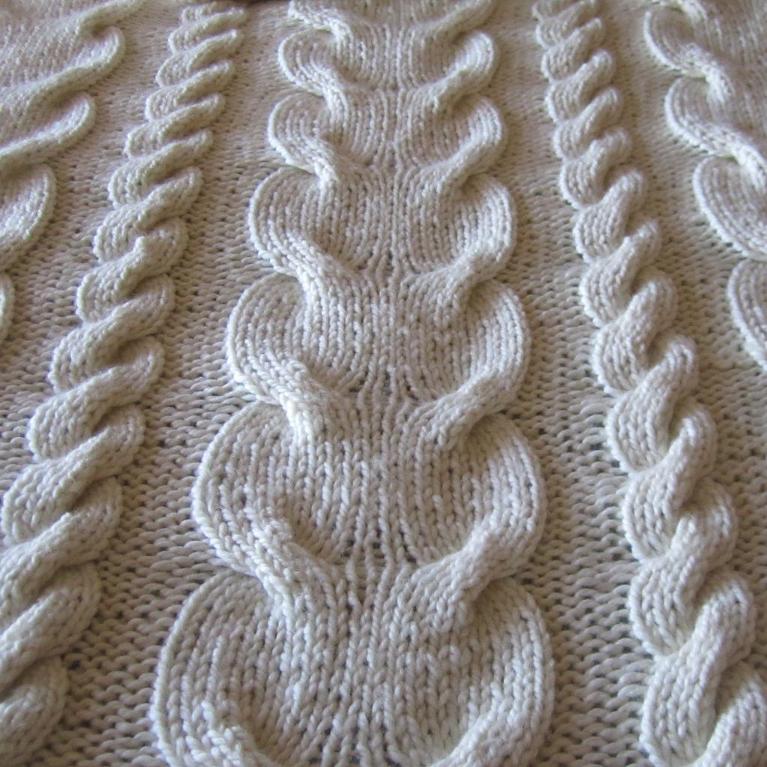 Super Chunky Cable Throw Knitting Pattern