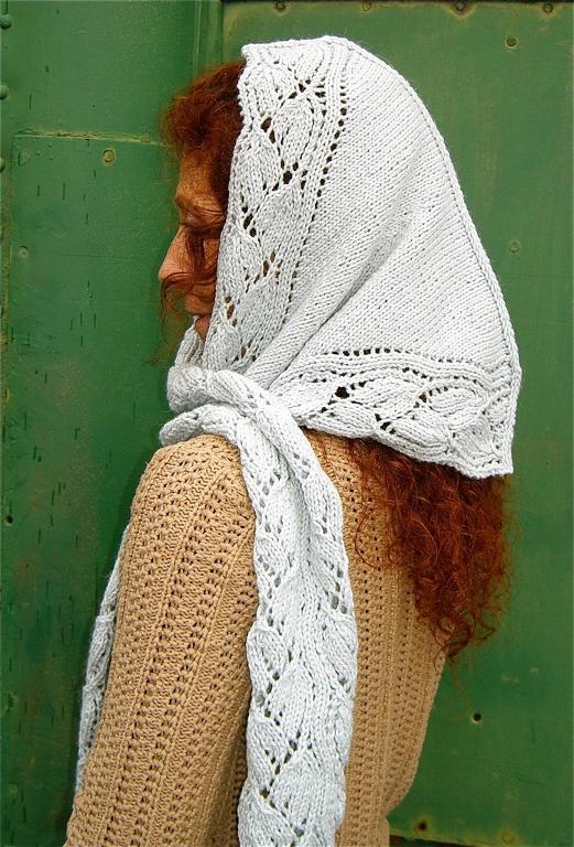 Lacy Hooded Scarf Knitting Pattern