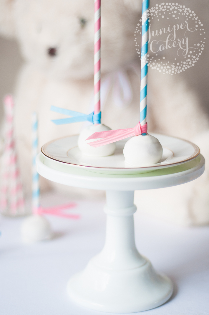 How to make easy cake pops for a gender reveal baby shower