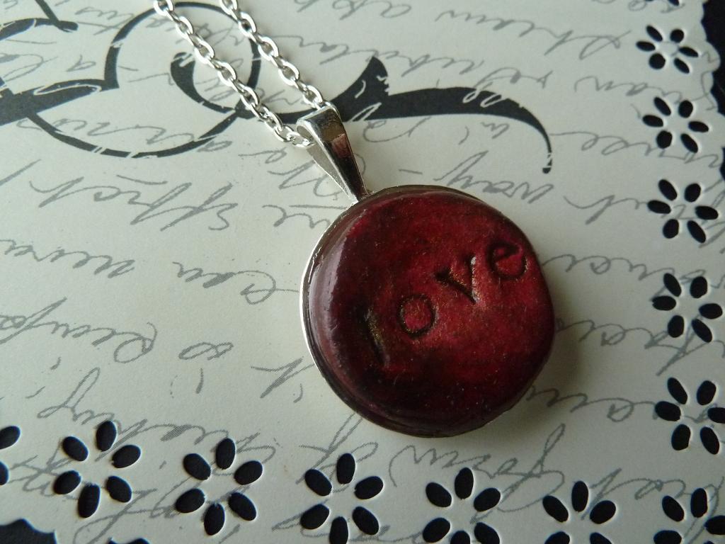 Stamped Love Pendant