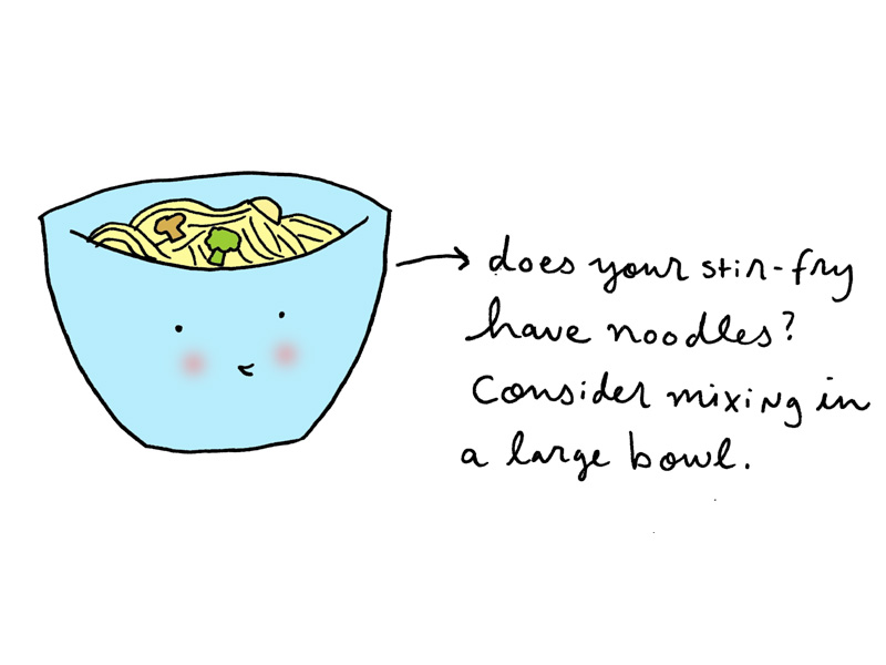 Add noodles