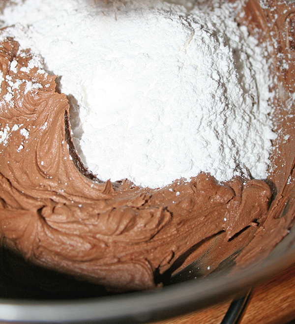 Add sugar to buttercream