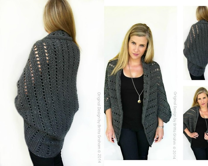 Beginner Crochet Shrug Made From A Rectangle - Amelia's Crochet