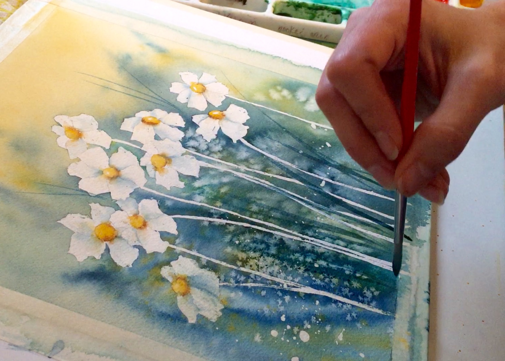 Finishing Touches on Watercolor Painting