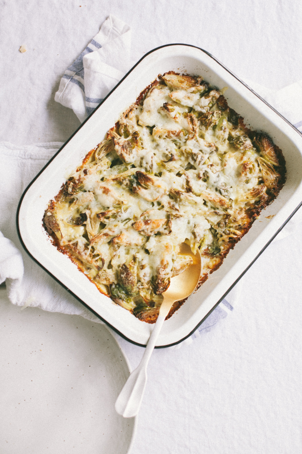 Roasted Brussels Sprouts Gratin Recipe