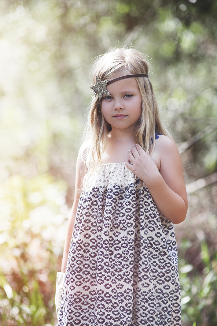 little girl modeling dress