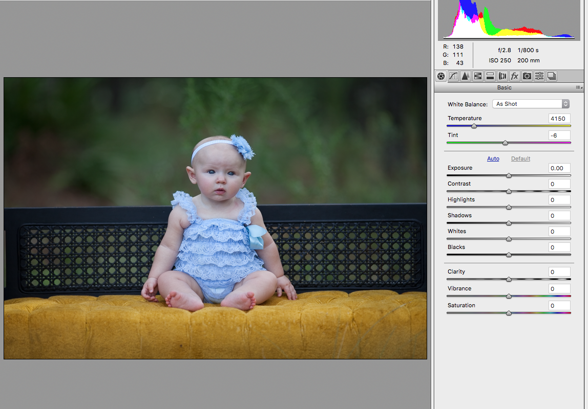 white balance sample correct baby girl