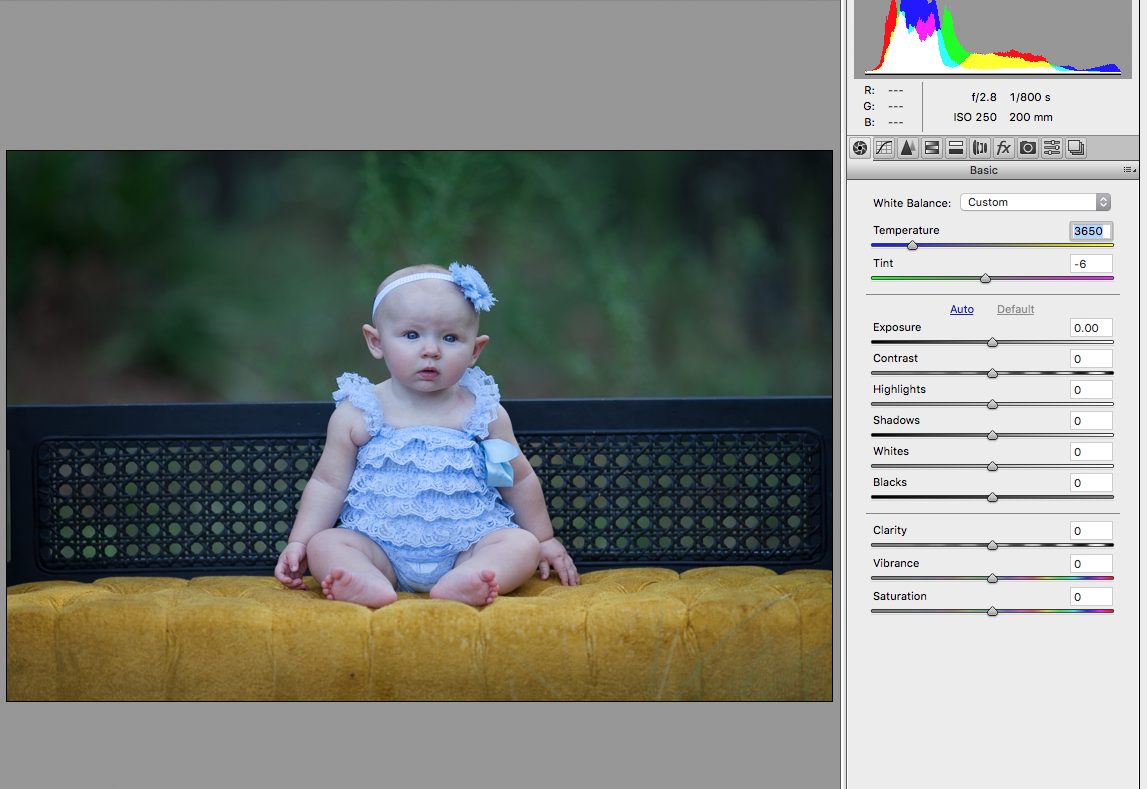 white balance sample cool baby girl