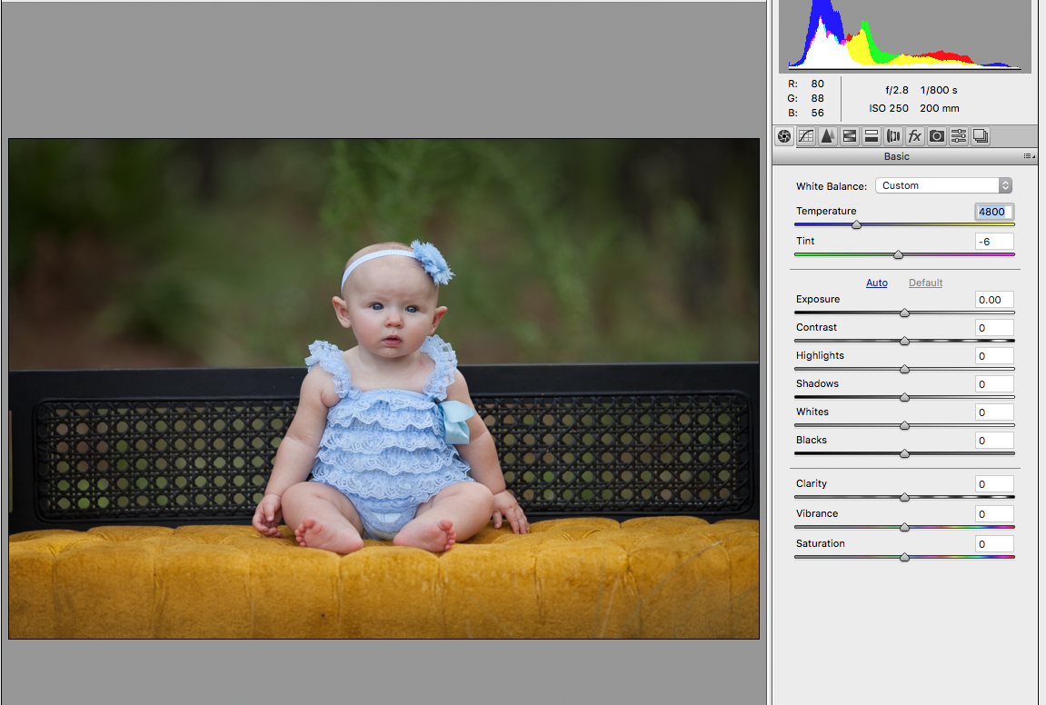 white balance sample too warm baby girl