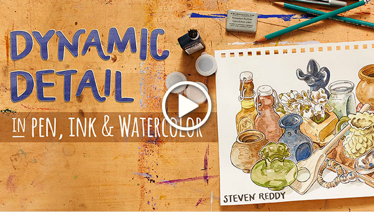 Dynamic Detail in Pen, Ink & Watercolor