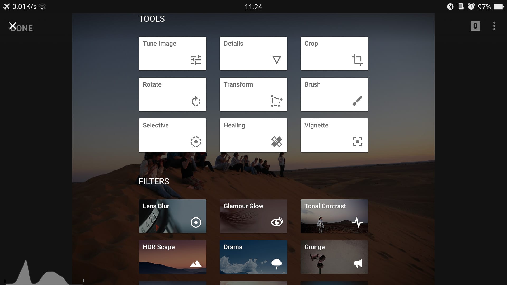 Snapseed main editing window