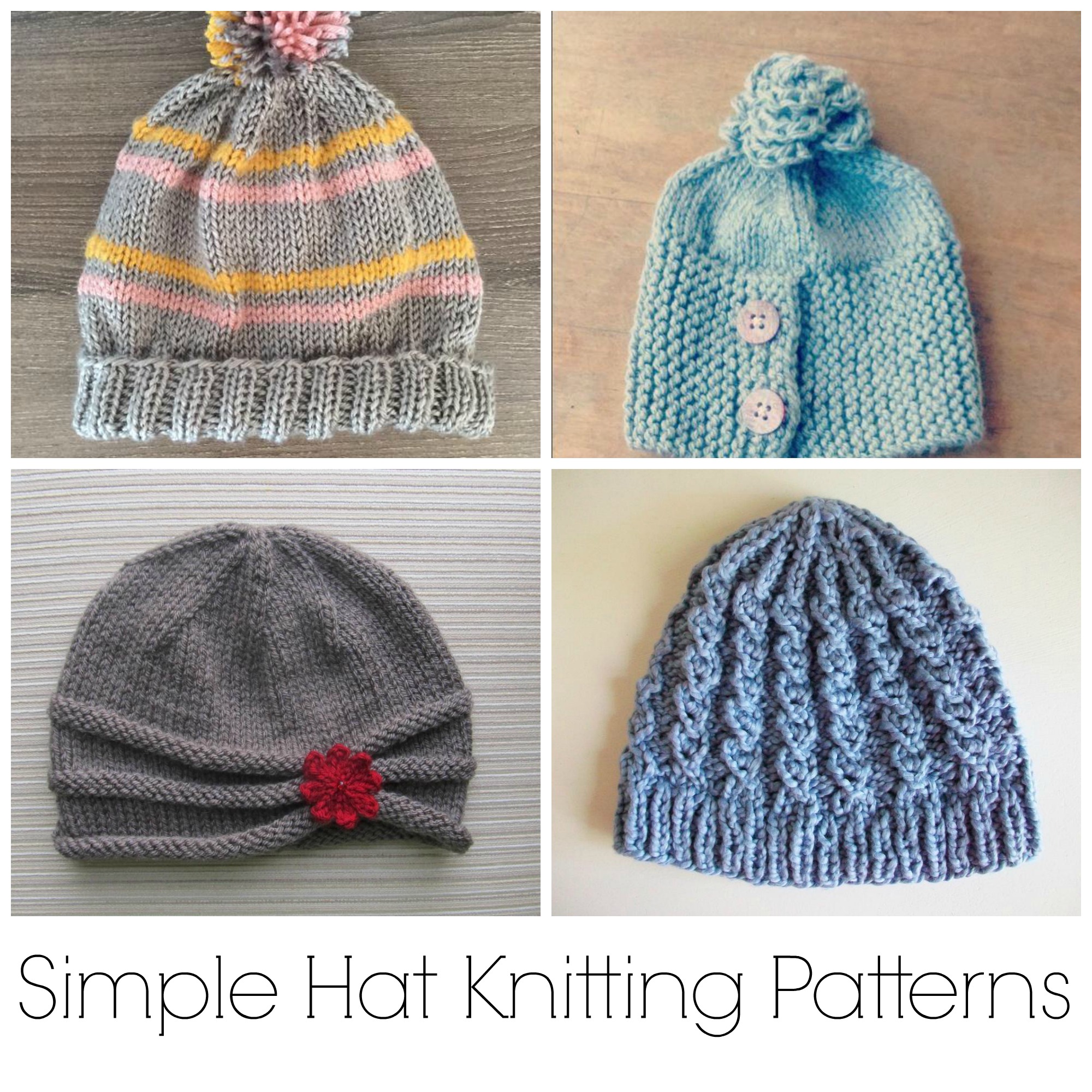 Simple Hat Knitting Patterns