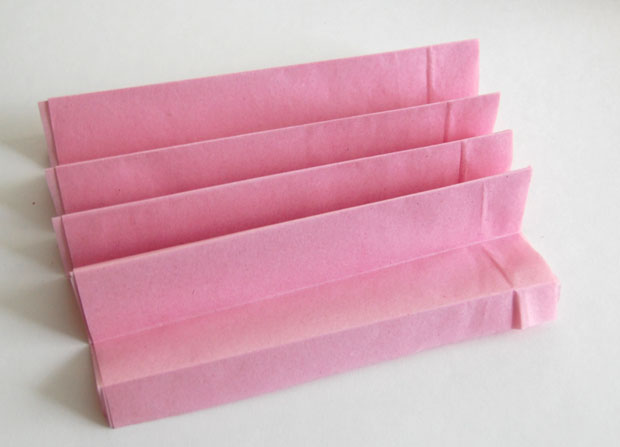 Fold stack accordion or fan style