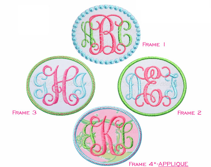 Vine Monograms 4 Frames