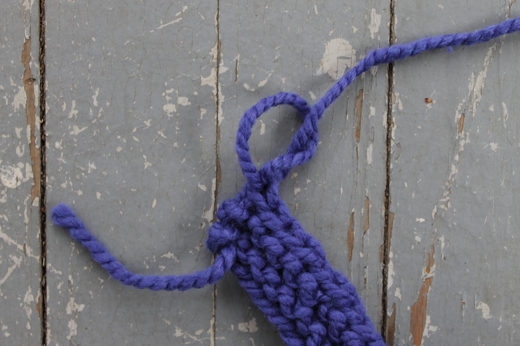 Binding off a scarf