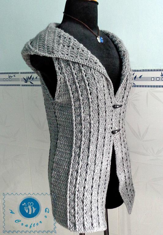 crochet hooded vest pattern