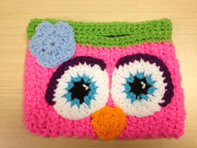crochet owl purse