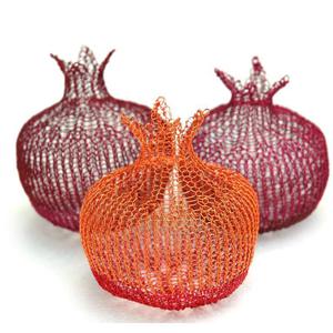 crocheted pomegranates